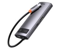 BASEUS Hub 6w1 Metal Gleam USB-C do 3x USB 3.0 + HDMI + USB-C PD + RJ45 CAHUB-CW0G - 731597 - zdjęcie 3